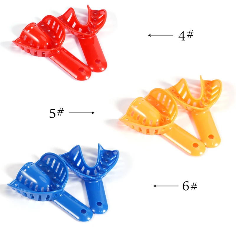 12Pcs/Set Disposable Impression Tray Childrens and Adults Dental Trays Plastic Teeth Holder Dentistry Central Supply Material - view 5