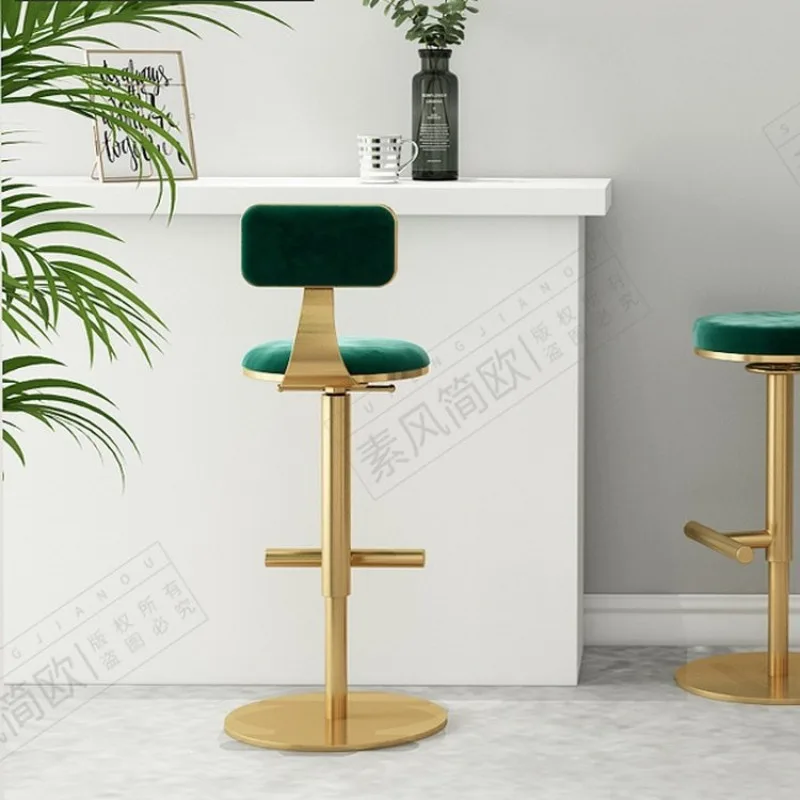 Nordic simple ins bar chair Internet celebrity light luxury home lift rotating chair