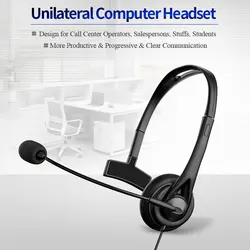 Universal Call Center Headphones 3.5mm USB Wired Business Office Headset With Microphone Noise Cancelling for Telephone Operator
