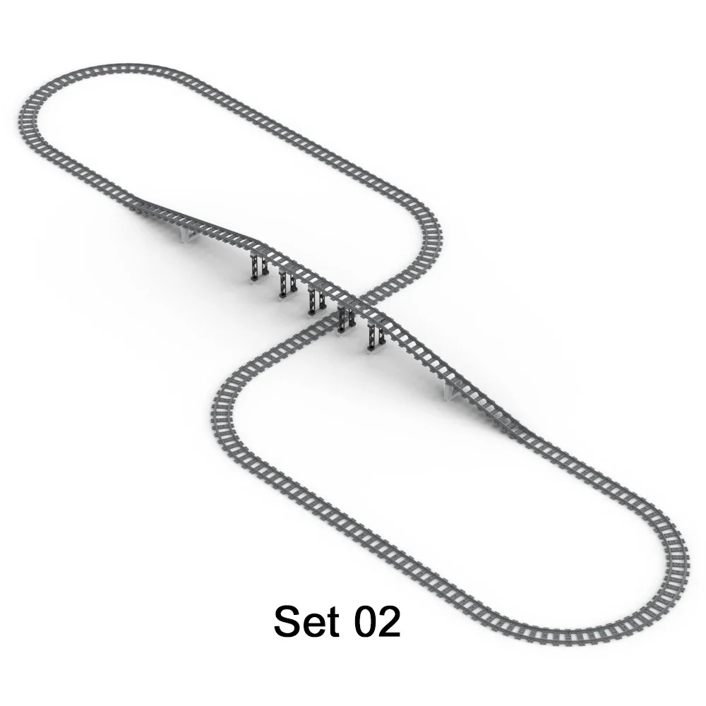 Stadtbahn züge bergauf flexible weiche Schienen Baustein gegabelt gerade gebogene Eisenbahn ziegel Modellbau Spielzeug Geschenk