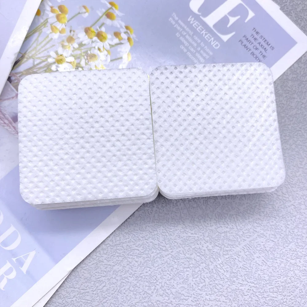 100 個新しいワイプ紙綿まつげ接着剤リムーバー接着剤ボトルの口を拭く詰まりを防ぐ接着剤クリーナーパッド