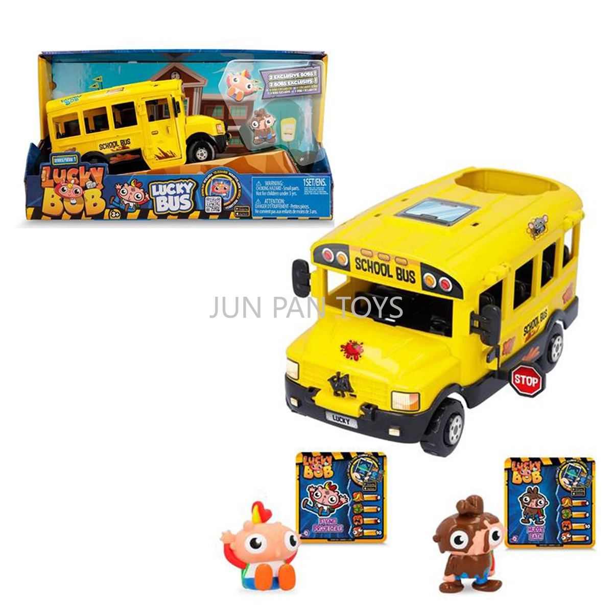 Lucky Bob Lucky Bus Serises 1 Школьный автобус 2 Эксклюзивная коллекционная фигурка Bobs, игрушки, модель, детские игрушки, подарки на день рождения для мальчиков