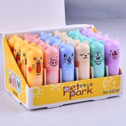 24pcs/lot Moisturizing Fruit Flavor Colourless Cartoon Lip Balm Natural Plant Lip Gloss Fruit Embellish lipstick Makeup Tools