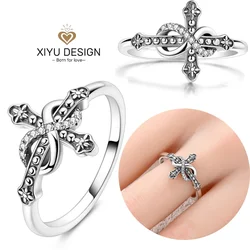 2025 NEW 925 Silver Ring Simplicity Triple Stone Wedding Ring Original S925 Finger Ring DIY Women Fine Jewelry Gift