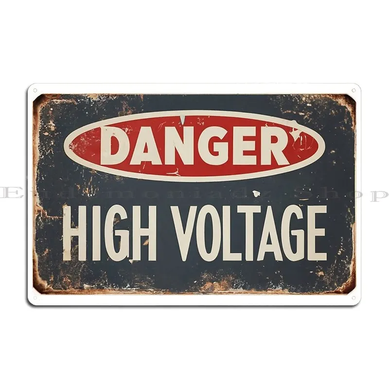 Danger High Voltage Vintage Retro Tin Sign Metal Tinplate Sadedream Metal Signs Create Create Cave Design Pub Tin Sign Poster