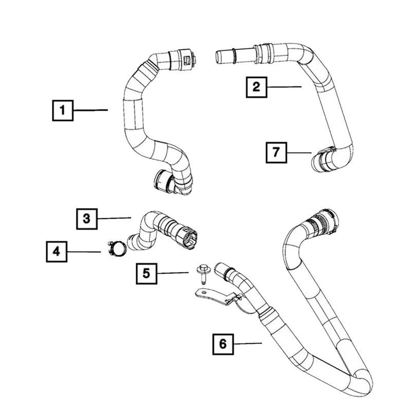 ABPP-52014627AB Warm Air Water Pipe Return Pipe Heater Hose Replacement Parts Accessories For Jeep Cherokee