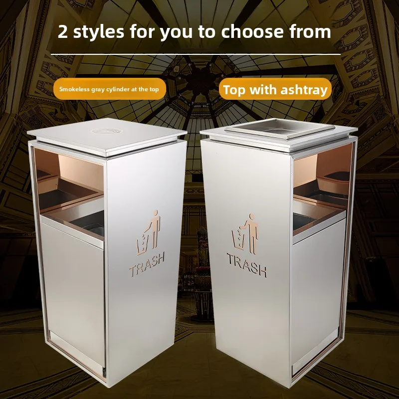 

Комнатная мебель из нержавеющей стали, бизнес-отель, вестибюль, вертикальная пепельница, классификация торгового центра, кожаная коробка