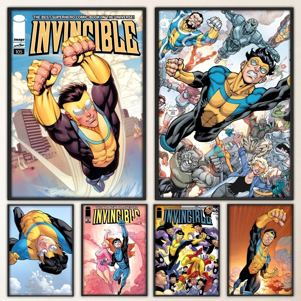 

Super Hero I-Invincible Poster Vintage Poster Prints Art Home Painting Bathroom Kitchen Bar Accessories Wall Sticker Large Size