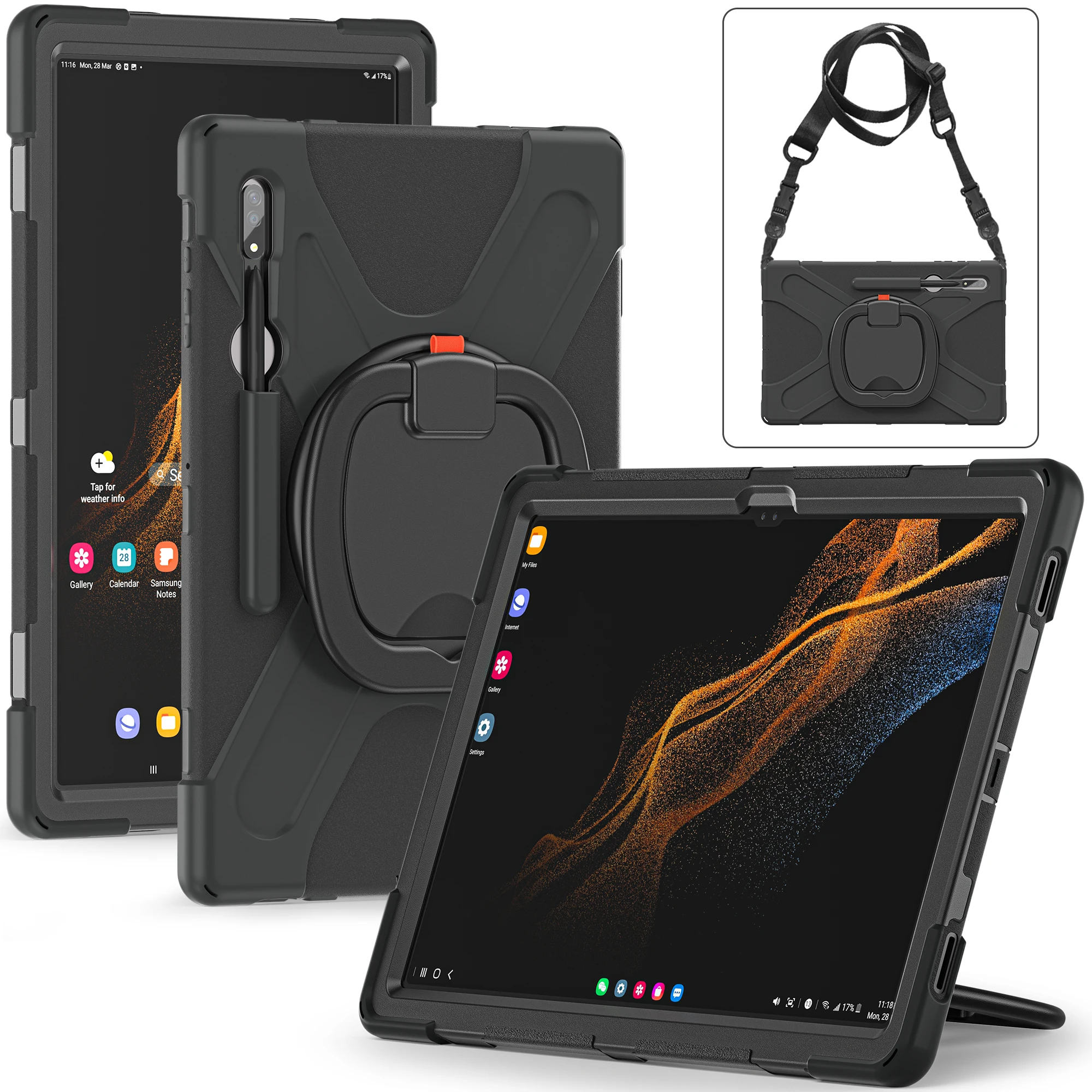 Shockproof Armor Tablet Case For Samsung Galaxy Tab S8 Ultra X900 14.6