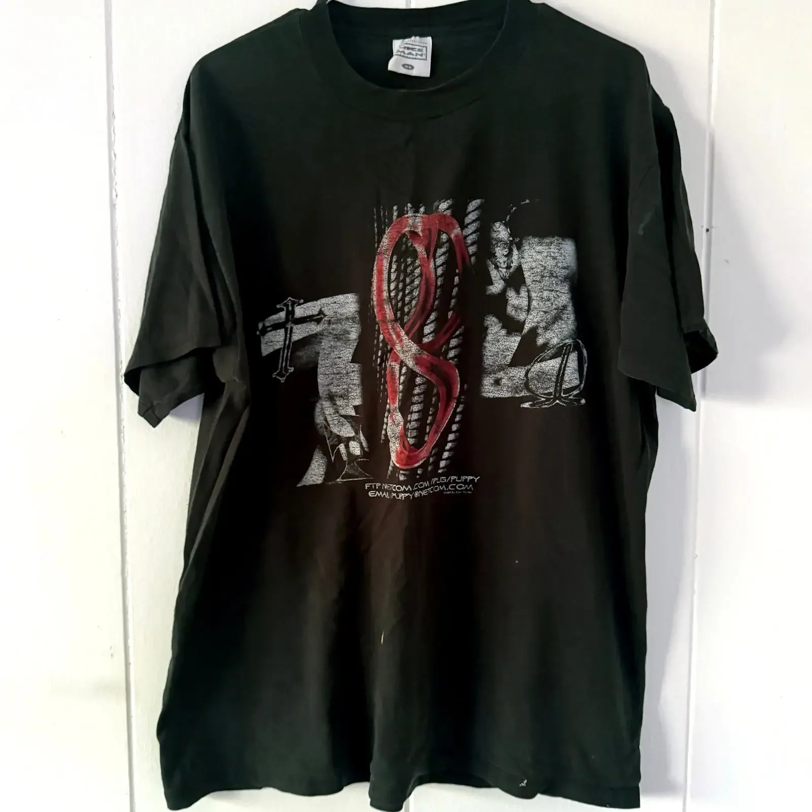 Skinny Puppy Cyber Process Vintage T shirt vintage Washed Soft Stylish Slightly Versatile homme designer clothes Breathable