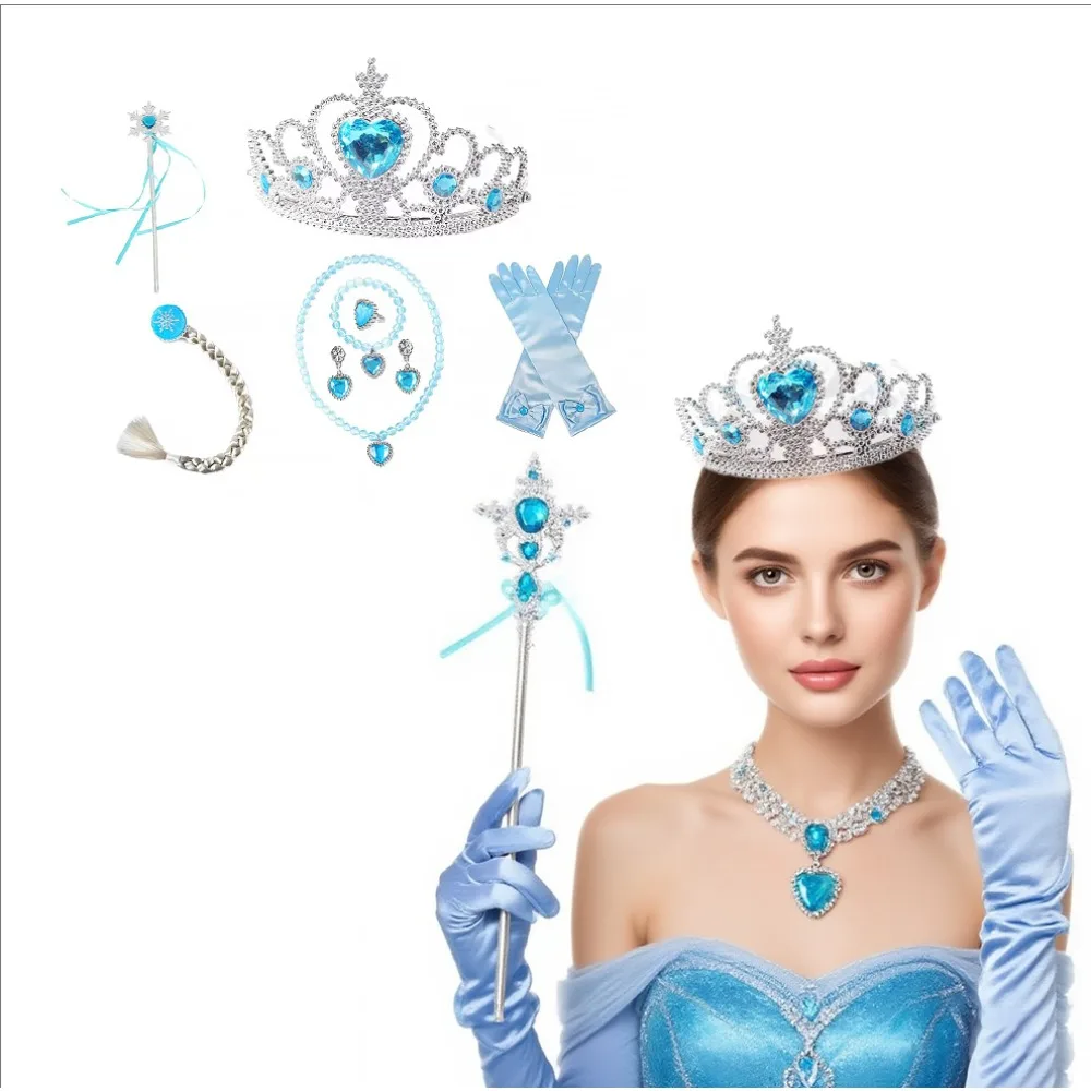 

PESENAR Princess Cape Set,12Pcs Princess Dress up Clothes for Little Girl, Princess Dresses for Birthday Gift