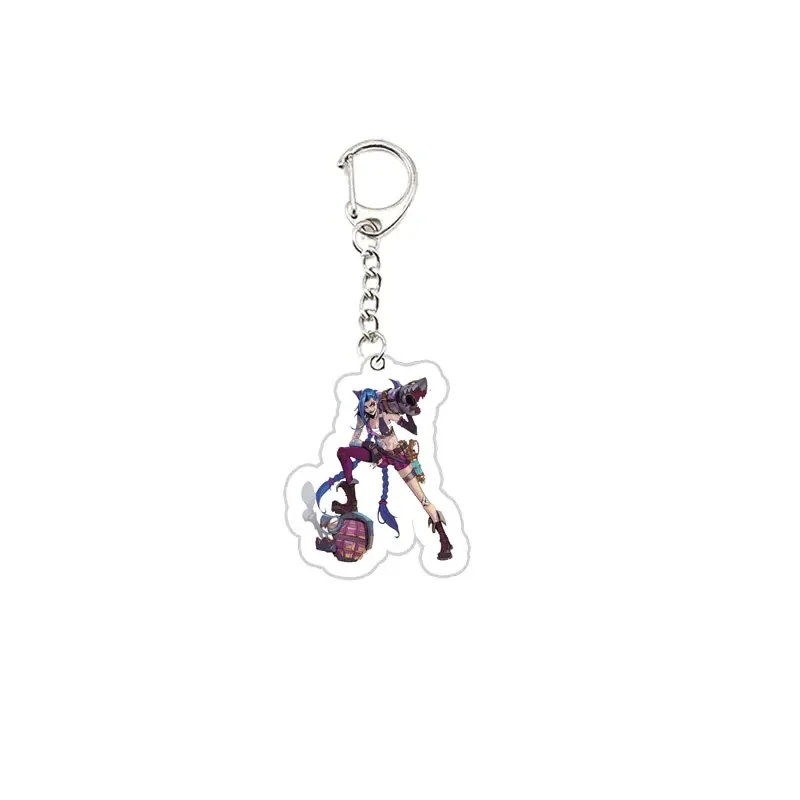 Acrylic Jinx Arcane Keychain For Accessories Bag Jinx Pendant Cute Grils Keyring Key Chain Jewelry Fans Gifts Arcane Keychains