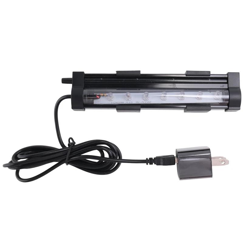 

A01F-Waterproof LED Fish Tank Light Waterproof Aquarium Lights Multicolor Submersible Lamp(No Oxygen Pump)-US Plug