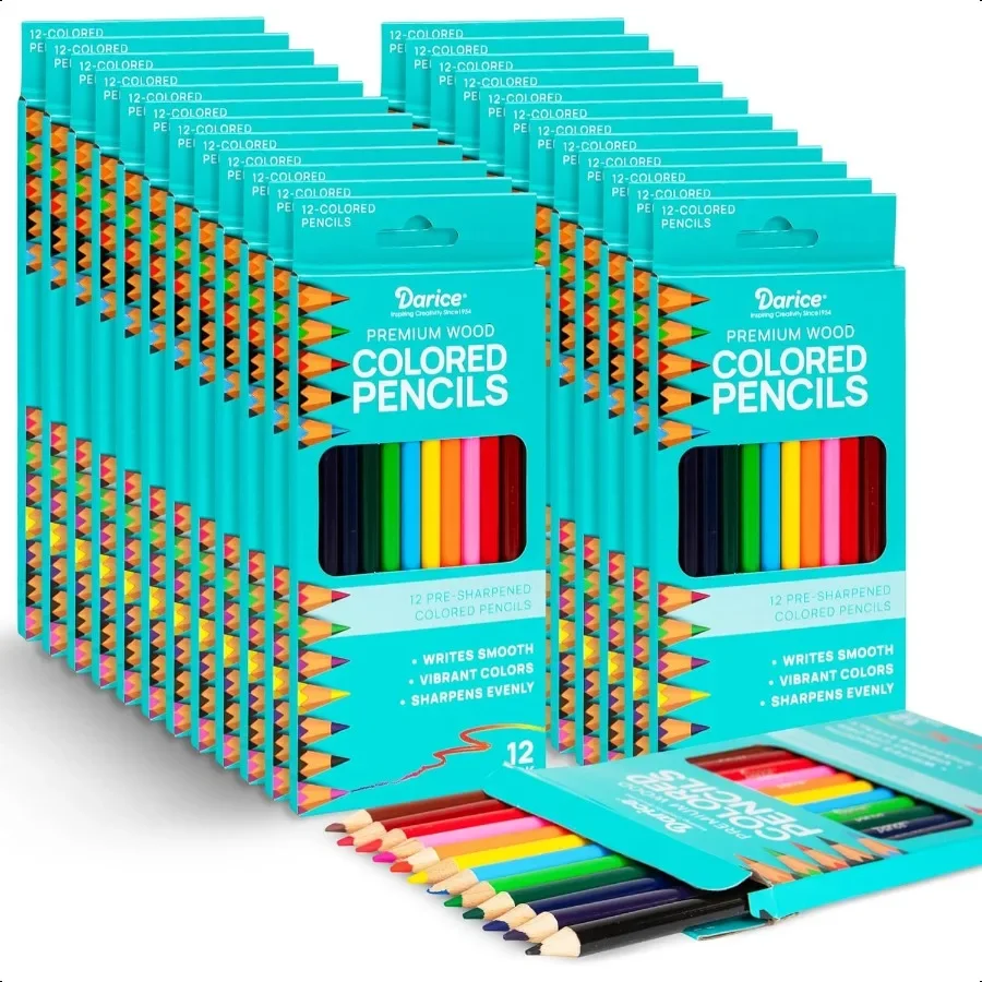 

Colored Pencils Bulk 24 Packs 288 Count 12 Colors PreSharpened Kid Coloring Book Pencils Set Arts Crafts Back to School plies f