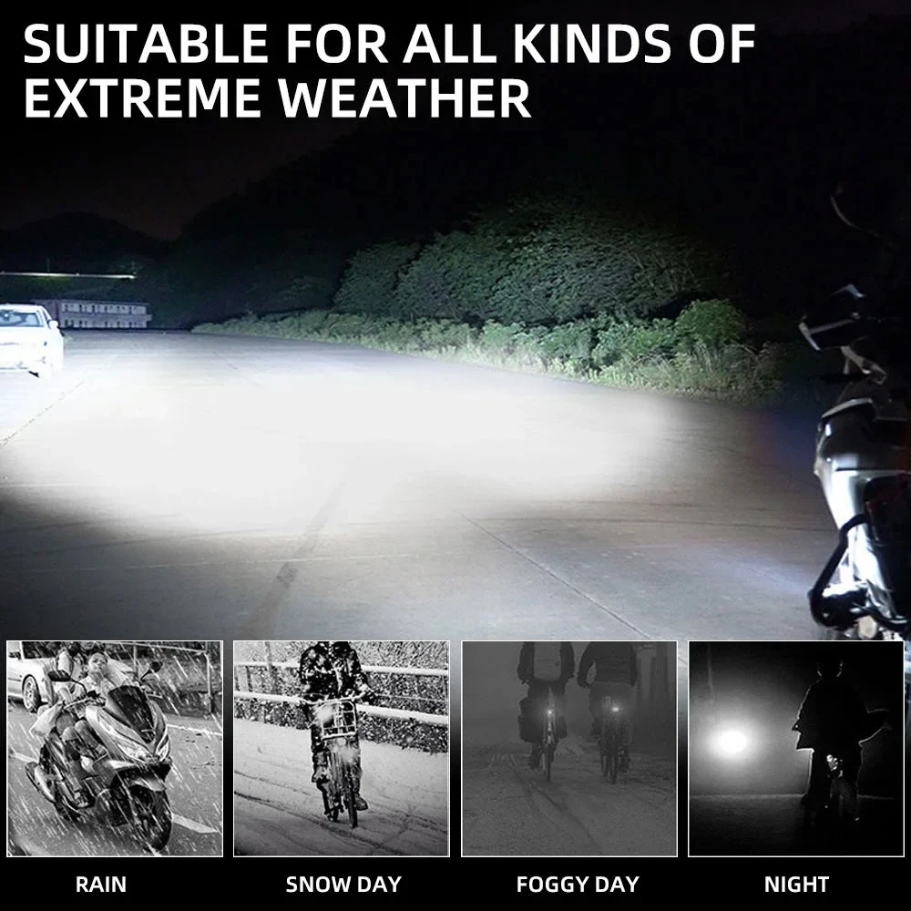 オートバイのフォグランプ,LEDレンズ,ハイビーム,ロービーム,作業用フラッド,スクーター,車の照明インジケーター,8-85v