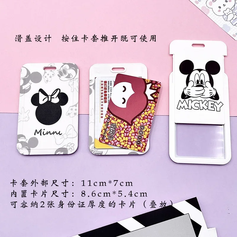 Potdemiel Disney Mickey Mouse Cartoon Case Embossed Campus Card Student Card Game Card Access Card Protector