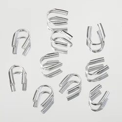 5-10pcs 925 Sterling Silver U Shape Wire Protectors Wire Guard Guardian Loops Clasps Fastener for Jewelry Making DIY Accessories