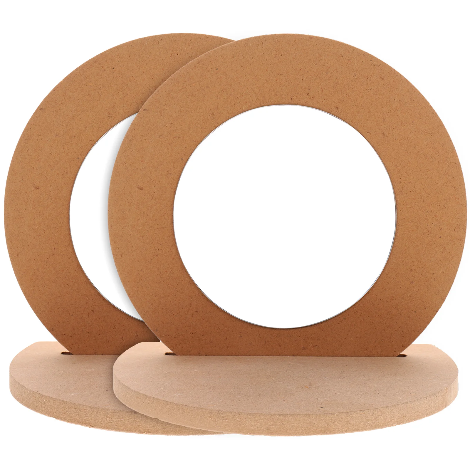 

2PCS Kids Mirror Mini Wooden Toy Clay Decoration DIY Unpainted Round Mirrors Acrylic Desk Table Mirror Creative