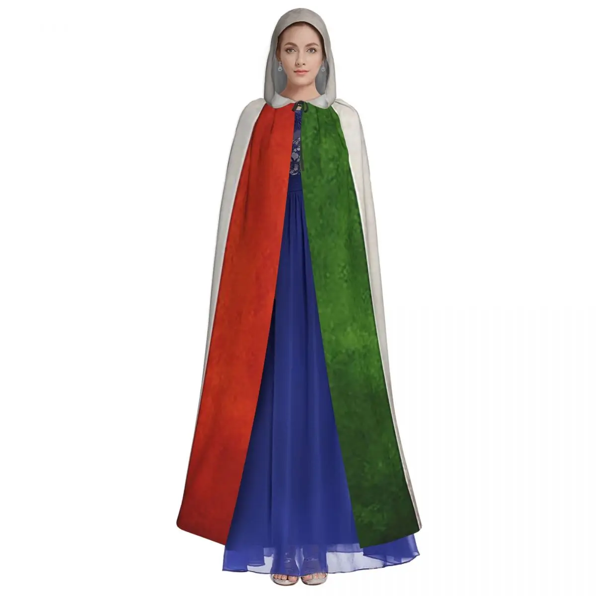 Mexico Mexican Flag National Flag Of Mexico Long Hooded Cloak Witch Medieval Costume Cosplay Cape HalloweenParty Adult Unisex