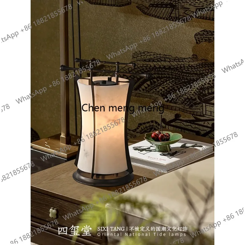 

New Chinese desk lamp Modern light luxury villa Hotel room decorative lamp Bedroom bedside lamp