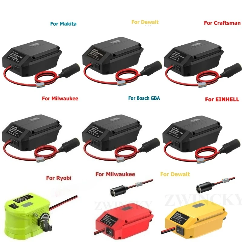 

18V to12V Step Down Converter for Makita/Dewalt/Milwaukee/Bosch/EINHELL 18V Battery，for Power Wheels Adapter Connector for Car