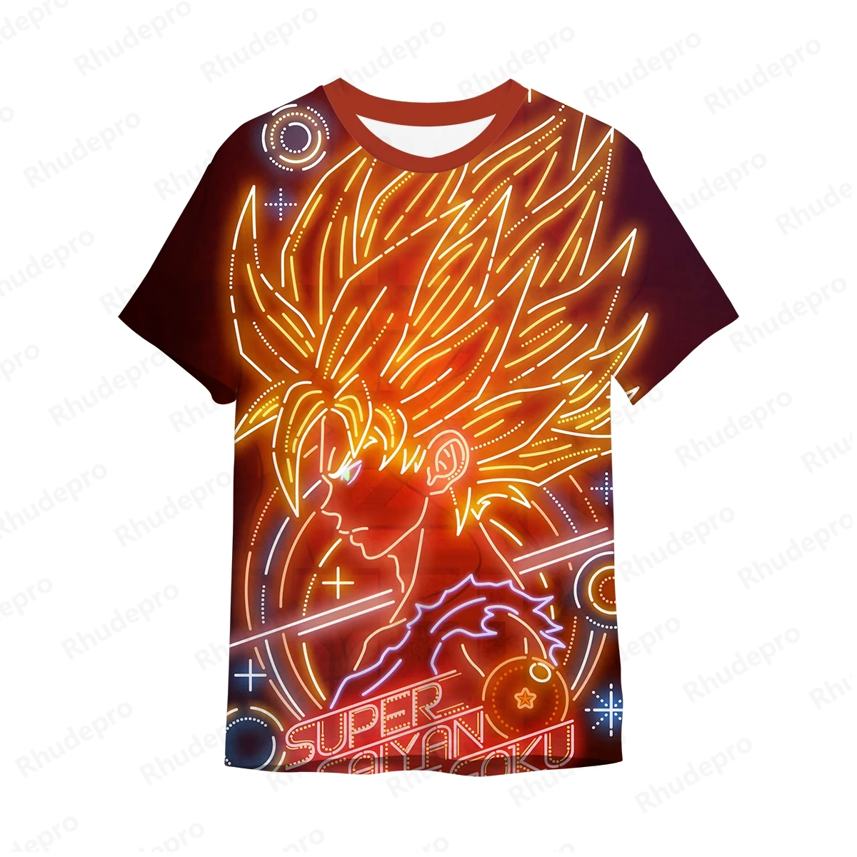 Camiseta de Dragon ball para hombre, ropa de Anime de gran tamaño, alta calidad, Y2k, regalo, estilo Harajuku, ropa de calle, tendencia Goku, 2024