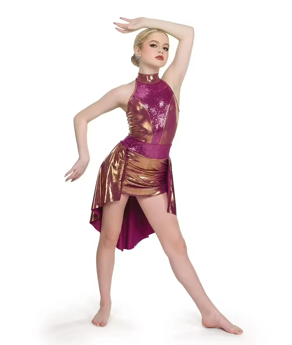 يوتار الترتر أزياء رقص الجاز الهيب هوب أزياء رقص الفتيات الباليه توتو فستان مرحلة أزياء مسرحية