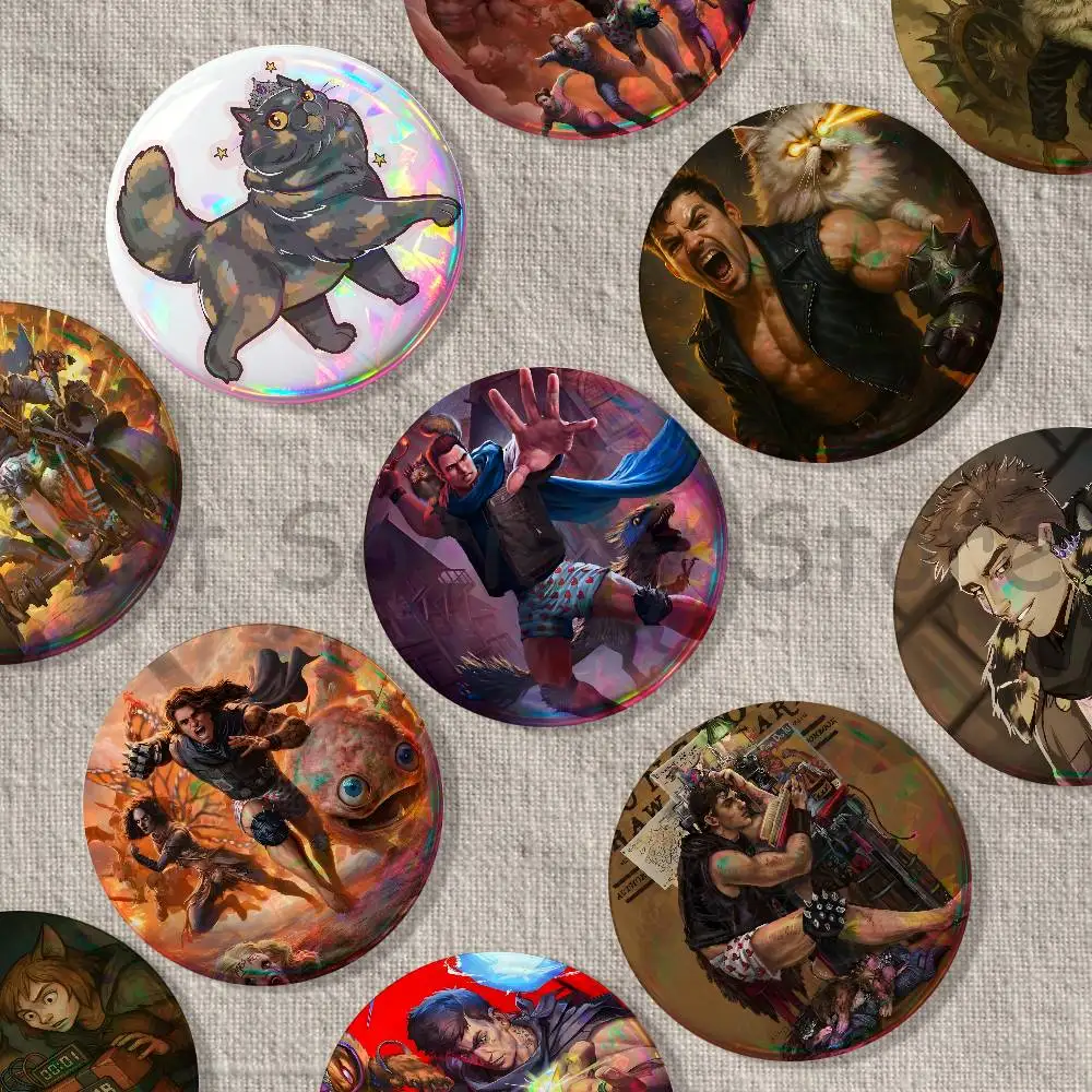 D-Dungeon C-Crawler Carl DCC 22mm,32mm,42mm,58mm,75mm Round Badge Brooch for Various Clothing Backpacks Jewelry Accessories Gift