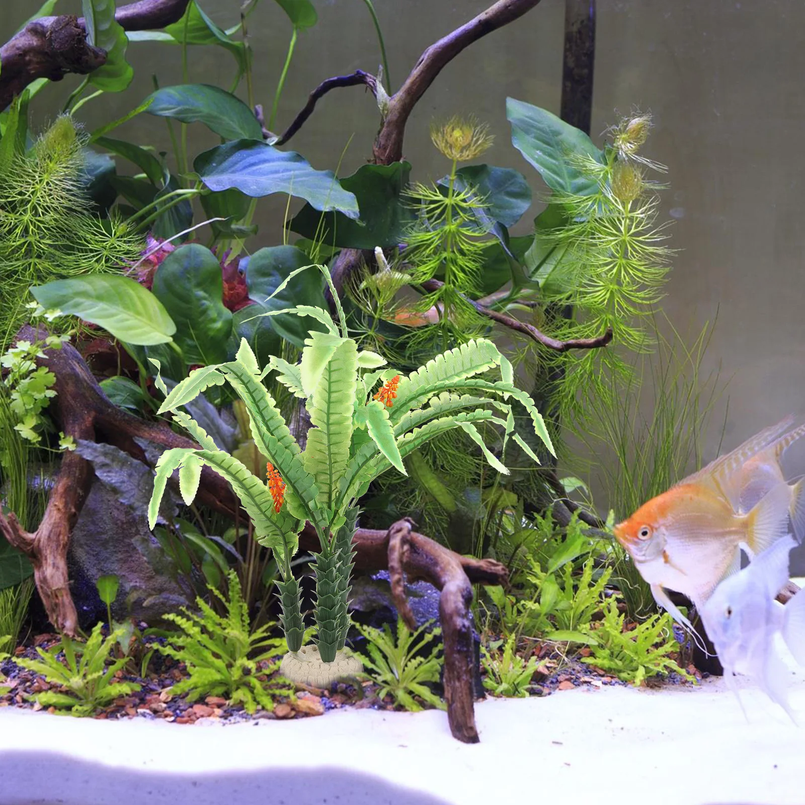 

Artificial Plastic Coconut Tree Aquarium Plant Decoration Fish Tank Accessories Landscape Decor Fish Tank Plants