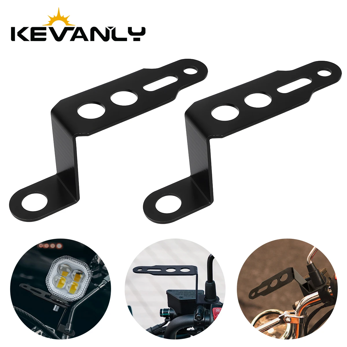 1/2pcs Motorcycle LED Spotlight Mounts Bracket Front Rearview Mirror Extension Holder Aluminum Alloy Z Shaped Headlight Bracket
