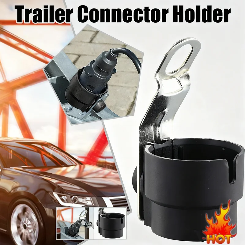 1-2pcs New Trailer Plugs Connector Fixer Bracket Parking For 7 And 13 Pin Cover Trailer Plug Holder Universal Accessory