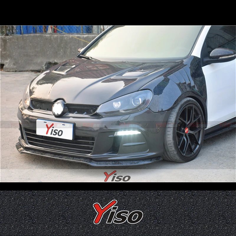Convient pour GOLF 6 GTI R20 R, kit aérodynamique d'encirclement modifié GOLF 6 GTI R20 R, garde-boue avant YISO en fibre de carbone modifié
