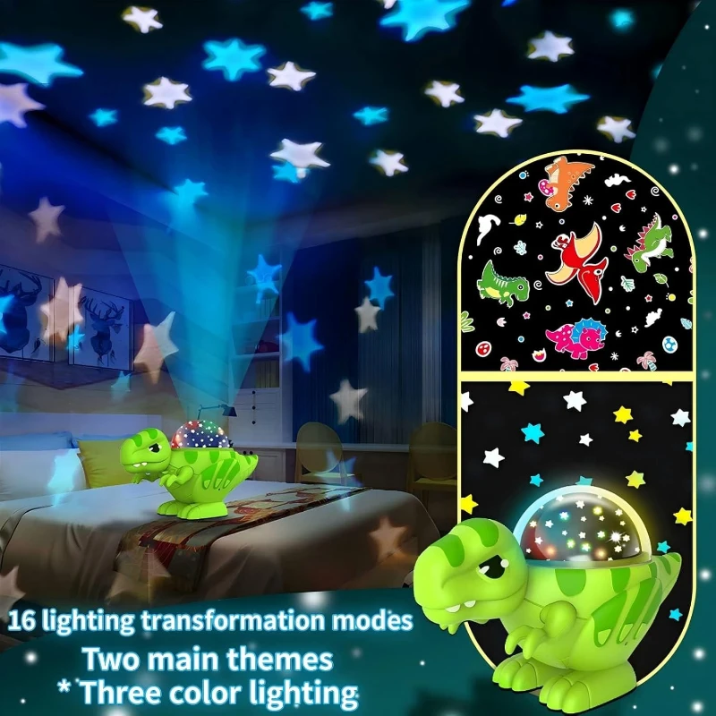 

Projector lamp, Dinosaur Toys, Projector Night Light for Kids Bedroom, Birthday Gifts, Boys' and Girls' Toy Atmosphere lamp