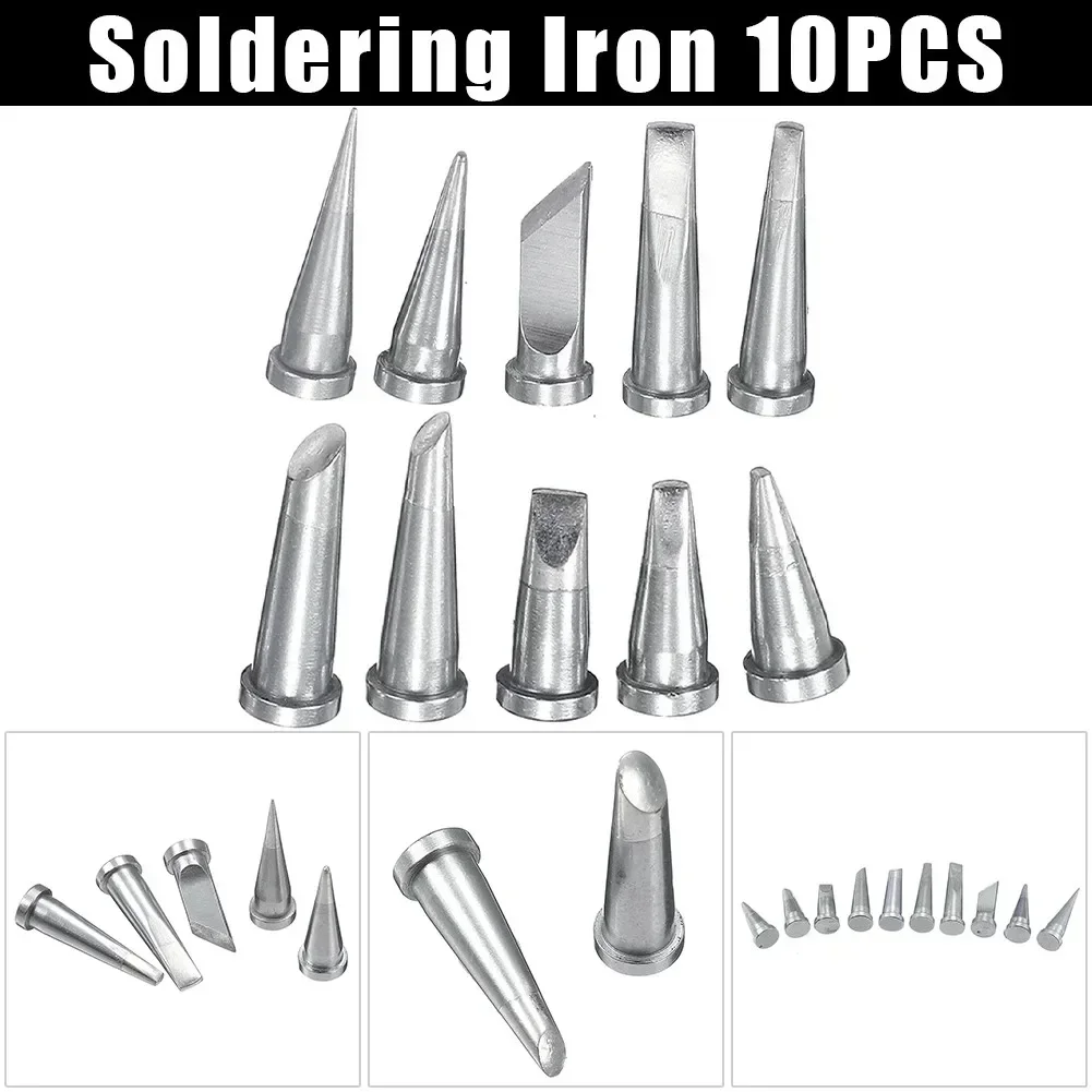 10Pcs Soldering Iron Tip Set High Strength And Hardness  Soldering Iron Tip For Weller WSD81 WD1000 WSP80 WP80 LT-Welding Tools