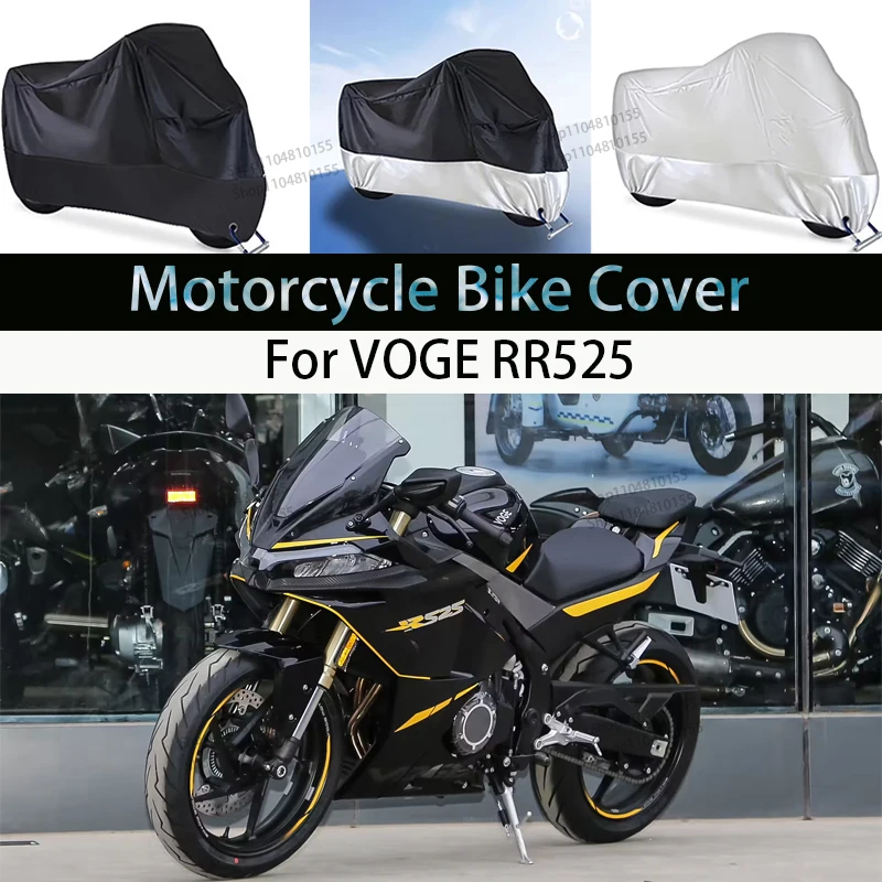 

For VOGE RR525 Motorcycle Cover Moto Rain Cover Waterproof Dustproof UV Cover Coat Indoor Outdoor Motorbike Scooter Cover