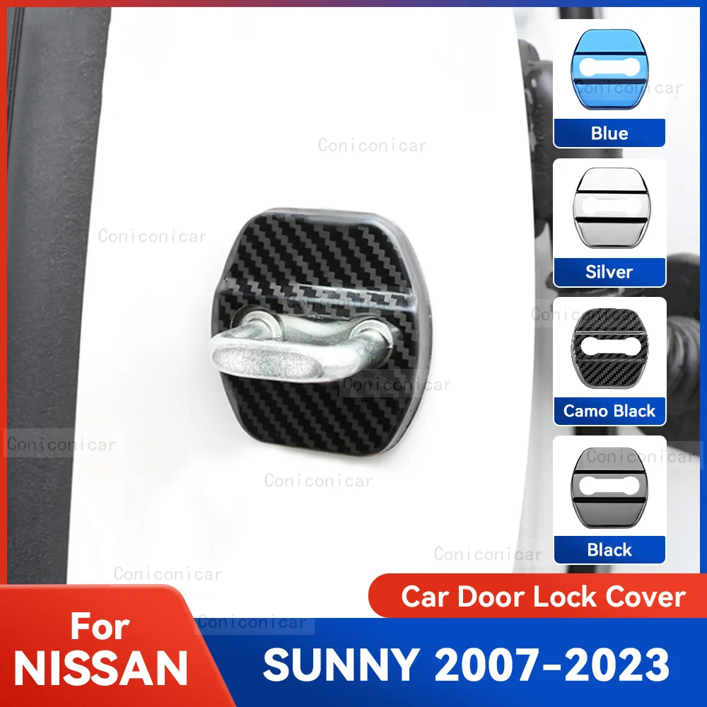 

Auto Car Door Lock Protect Cover Emblems Case Stainless Steel Decoration For NISSAN SUNNY 2007-2023 Protection Accessories