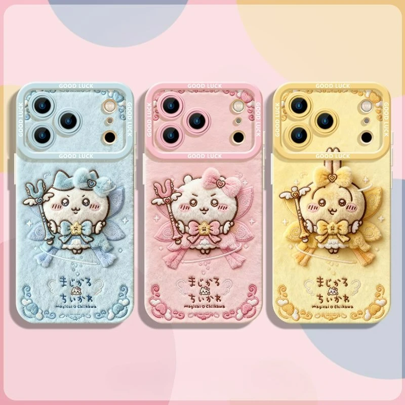 

Cute Magical Girl Chiikawa Hachiware Usagi for iPhone 17 16 15 14 13 12 11 Pro Max silicone phone protective case