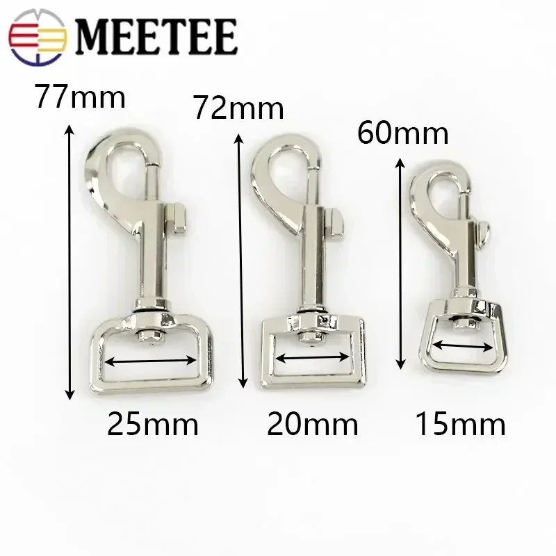 5/10/20Pcs15/20/25mm Metal Lobster Buckle Dog Collar Clamp Hook Bag Strap Swivel Snap Buckles Keychain Carabiner Clasp Accessory