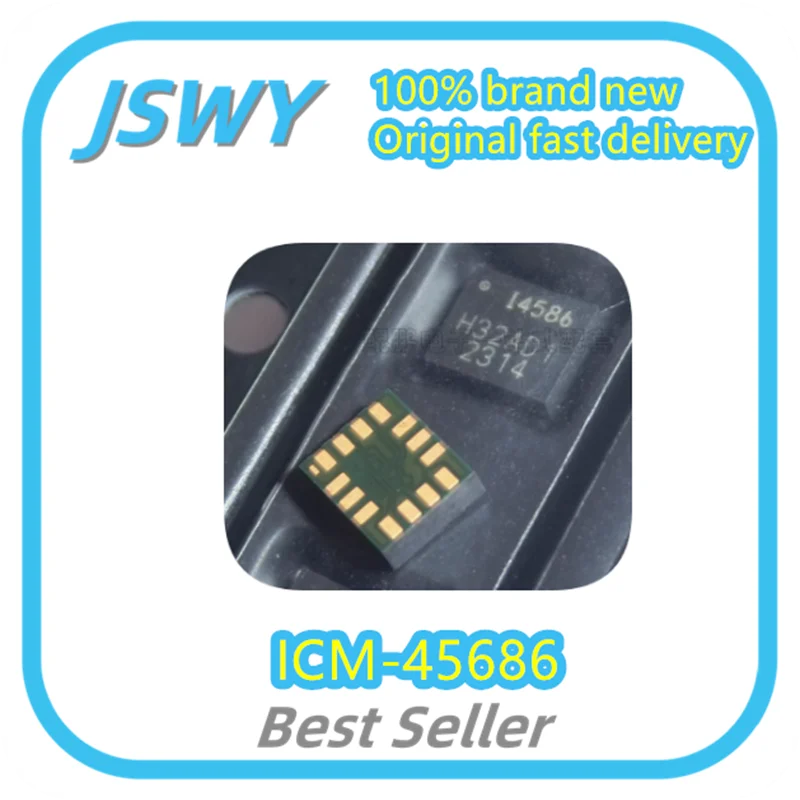 (1/30pcs) ICM-45686 I Silkscreen I4586 LGA-14 Attitude Sensor Gyroscope Chip Original Stock Bulk Inventory Bestselling Electroni