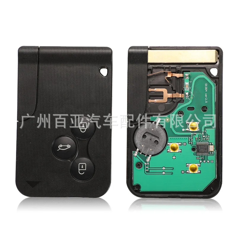 

3 Button 433Mhz ID46 PCF7947 Chip with Emergency Insert Blade Smart Remote Key For Renault Megane Scenic 2003-2008 Card