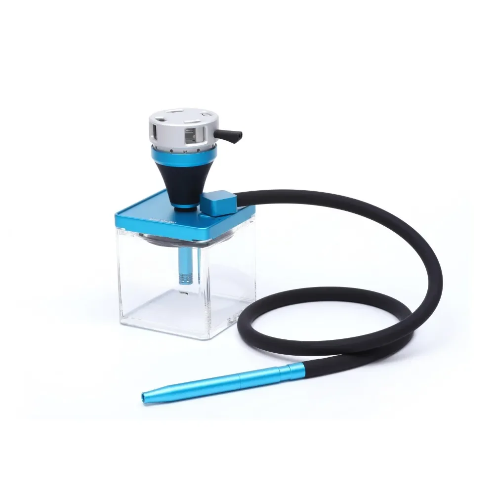 High quality mini portable water sand square acrylic cube hookah bag