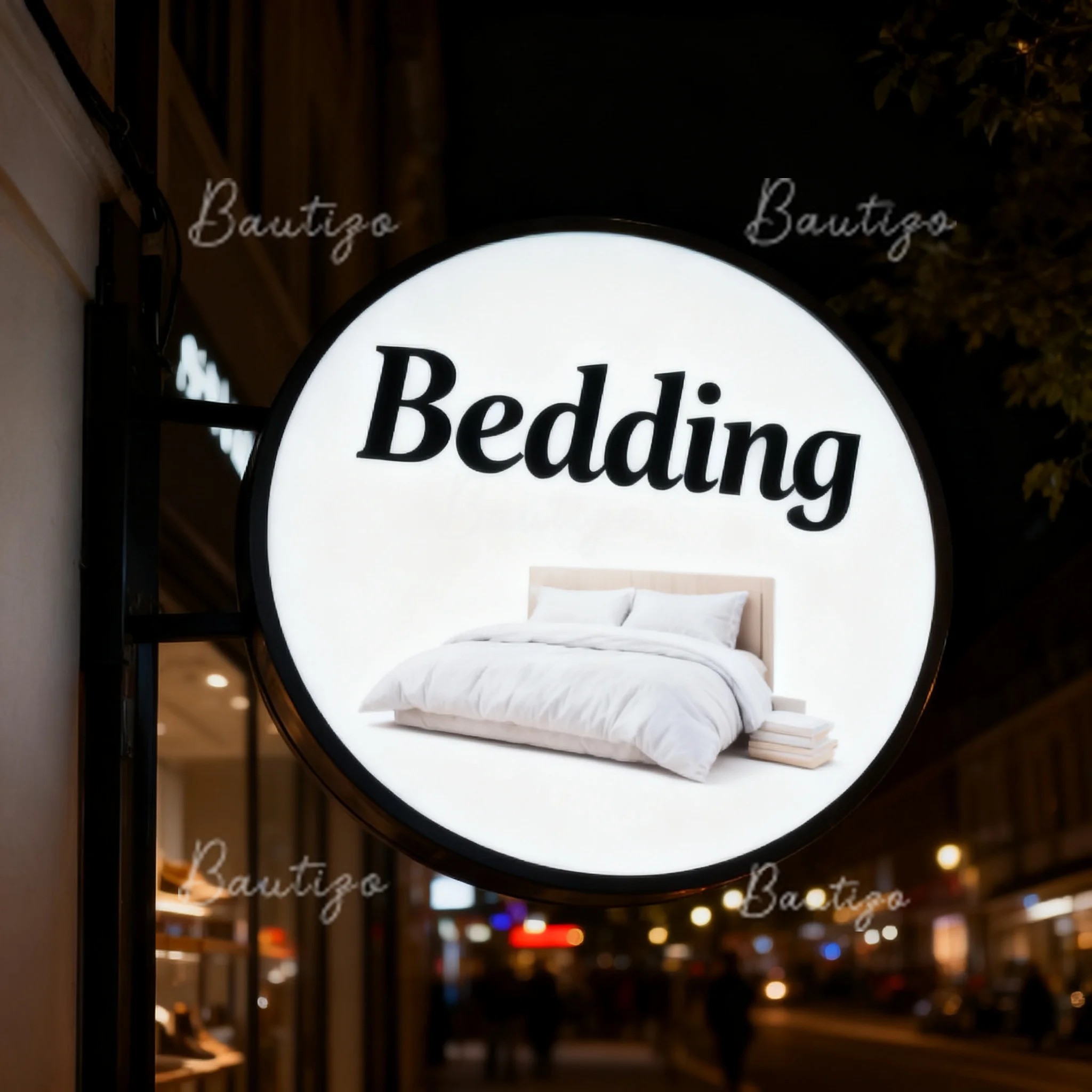 Custom Light Box Sign with Custom Text or Logo, For Bedding Shop, LED Coffee Bar Business Storefront Illuminated Lightbox Sign