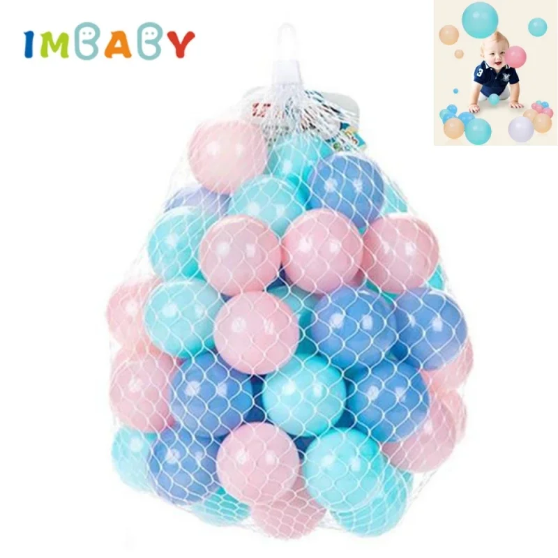 IMBABY Ocean Sensory Balls for Kids 5.5-7cm Plastic Pit Balls, Non-Toxic Dry Pool/Playpen Toys,Multicolor Stress Relief Juggling