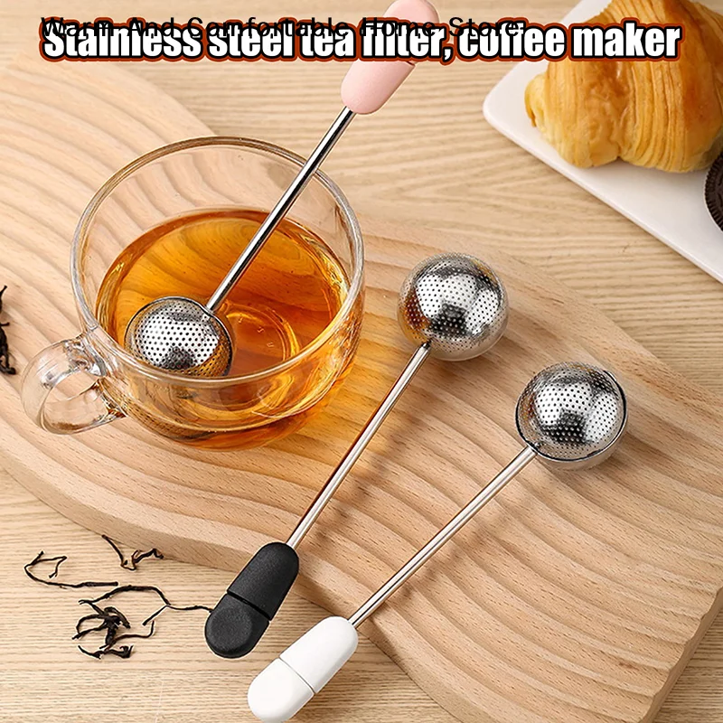 Rotierendes Tee-Ei aus Edelstahl 304, mit Teekugel, Teesieb und Filternetz, Kaffeesatzfilter für den Außenbereich, tragbar