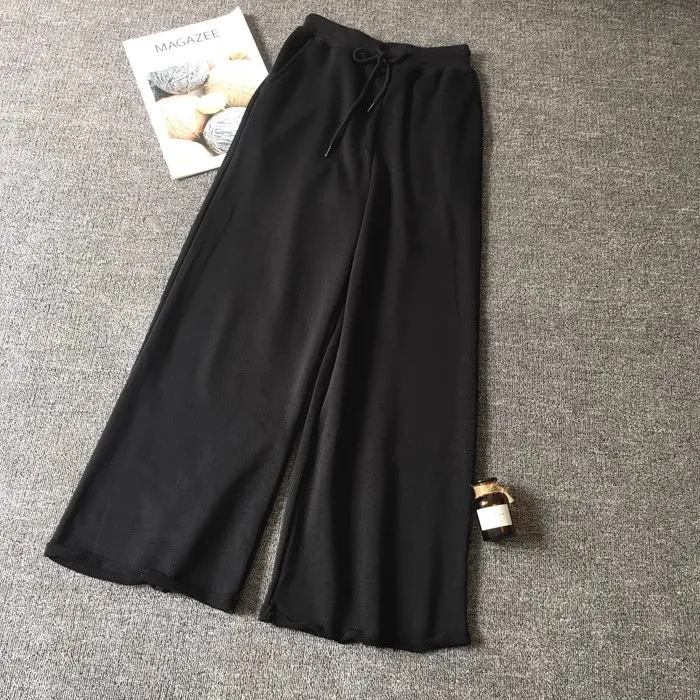 2025 Solid color looped high waisted sweatpants spring and autumn gray casual sports straight leg pants KZ1077