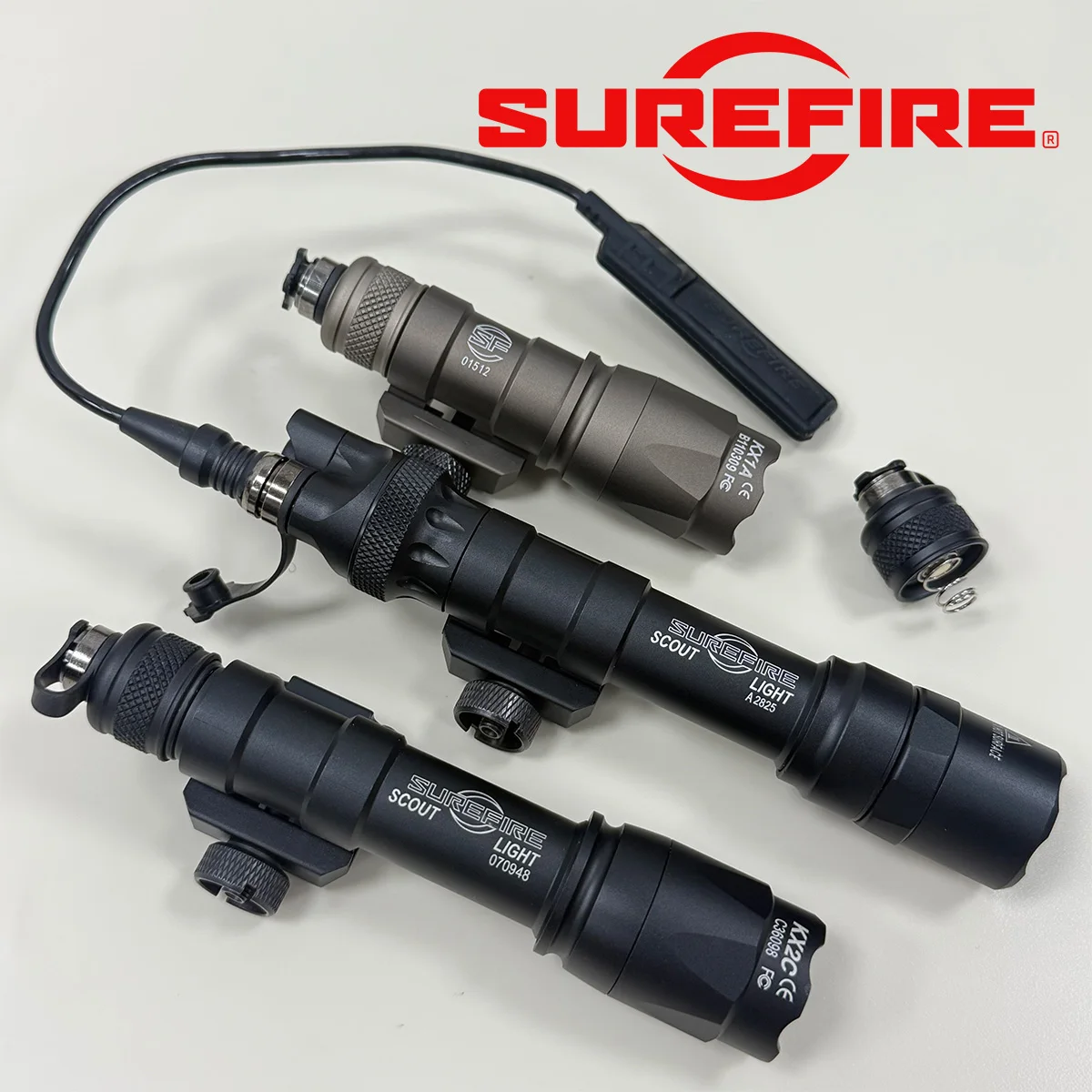 Surefire M300B M300C M600B M600C LED Scout Light with Dual Function Pressure Switch Fits 20mm Rail Tactical Metal Flashlight