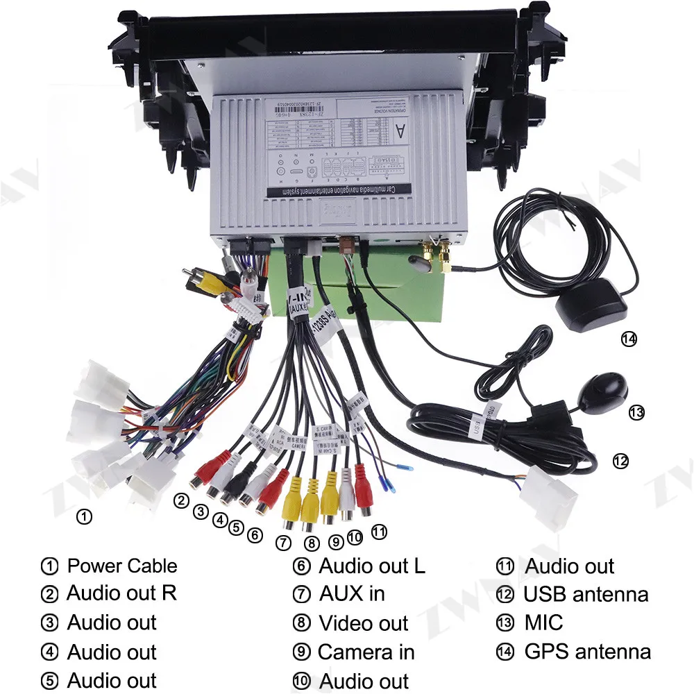 Radio con GPS para coche, reproductor Multimedia estéreo con pantalla, Audio y vídeo, Carplay, para TOYOTA Fortuner Revo 2016-2022