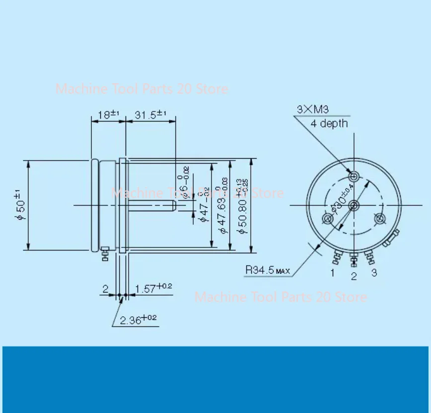 CP50 1K 2K 5K 10K Rotary Potentiometer precision 0.5% For Sakae New