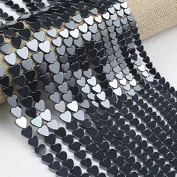 6/8/10mm Natural Hematite Stone Black Heart Shaped Loose Spacer Beads For DIY Jewelry Making Handcrafted Bracelets Necklaces
