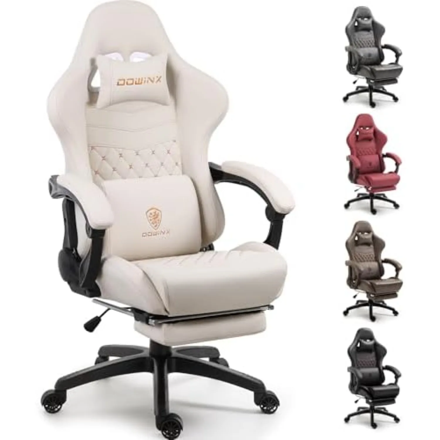 

Big & Tall Vintage Gaming Chair for Adults, 400 lb Capacity Heavy Duty Ergonomic Computer Chair with Massage Lumbar